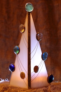 Witraż - Choinka biała