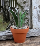 Witraż - Sukulent w doniczce