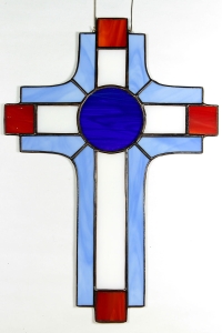 Witraż - Krzyż ozdobny