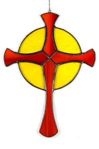 Witraż - Krzyż ozdobny