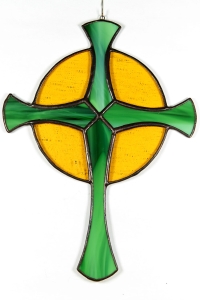 Witraż - Krzyż ozdobny