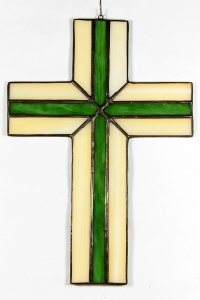 Witraż - Krzyż ozdobny
