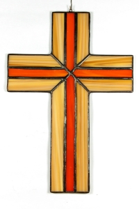 Witraż - Krzyż ozdobny
