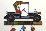 Witraż-Wieszak na klucze-Opel - „Doktorwagen” z 1909 r.