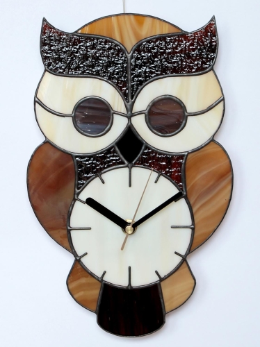 Witraz-zegar wiszacy - Sowa-02.jpg