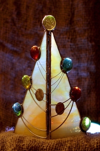 Witraż - Choinka żółta