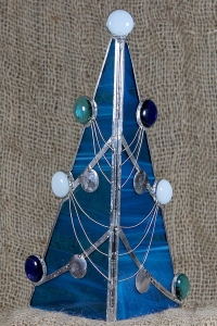 Witraż - Choinka granatowa