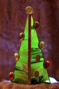 Witraż - Choinka zielona